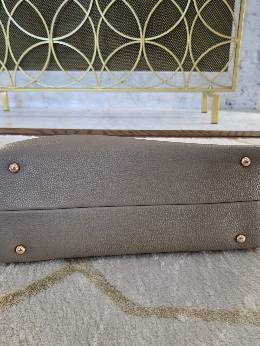 Newbella Marella Taupe Faux Leather Tote Bag - Picture 3 of 8